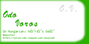 odo voros business card